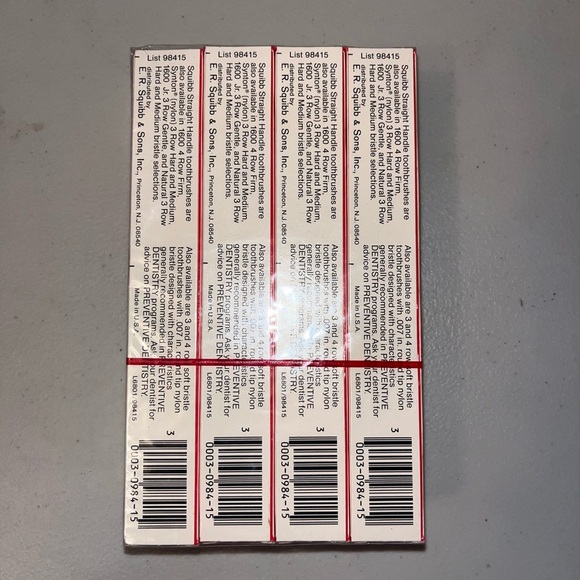 New Squibb 4 Row Gentle Toothbrush Set - Picture 3 of 5